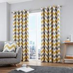 Home Fashion Chevron Curtains