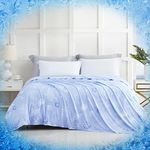 LUXEAR Cooling Blanket for Hot Sleepers, Queen/Full Size Summer Blanket Double Side Cooling Effect, Q-Max 0.5 Arc-Chill Cooling Fiber Soft Cold Blanket Absorb Heat for Night Sweats Keep Cool All Night