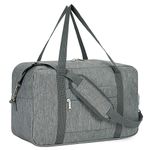 for Ryanair Cabin Bag 40X20X25 Underseat Foldable Travel Duffel Bag Holdall Tote Carry on Luggage Overnight for Women and Men 20L (Grey)