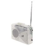 Portable Cassette Player, AM FM Radio Walkman Cassette Tape Player, Compact USB Cassette to MP3 Converter with Built in Speaker & Headphone Jack, 2 AA Battery or USB Power Supply (Transparent)