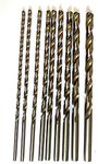 JVJ 9-Piece 4–10 mm HSS Cobalt Drills, 200 mm Length, Spiral Drill Bit for Drilling