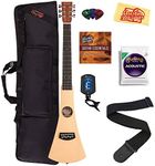 Martin Steel String Backpacker Travel Guitar Bundle with Gig Bag, Strap, Strings, Tuner, Picks, Austin Bazaar Instructional DVD, and Polishing Cloth