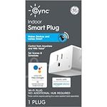 GE CYNC Smart Plug, Indoor Bluetooth and Wi-Fi Outlet Socket, Works with Alexa and Google (1 Pack)