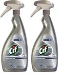 Cif 7517938 Professional Stainless Steel and Glass Cleaner, 750 mL (Pack of 2)