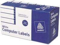 Dot Matrix Printer Address Labels, 1 Across, 1-15/16 x 4, White, 5000/Box