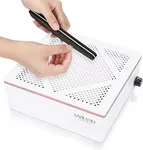 Saviland Nail Dust Collector Machine with Reusable Filter, Powerful 60W Nail Vacuum Cleaner Fan Electric Dust Collector Manicure Tool for Acrylic Nails Builder Extension Nails, Low Noise