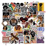 100Pcs Civil Rights for African Americans Women Rights Stickers Black Rights Stickers, Women & Children Rights Stickers 50pcs, Black Lives Matter Anti-Racism BLM Movement Bumper Sticker (Black Lives Matter)