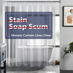 LOVTEX PEVA Shower Curtain Liner - 72x72 Light Weight 3G Clear Liner Water Repellent for Bathroom Shower