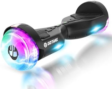 Gotrax Surge Pro Hoverboard with 6.5"LED Light-up wheels & 93.6Wh Battery, Max 6 Miles Range, 6.2mph Power by Dual 250W Motor, Music Speaker and UL2272 Certified Self Balancing Scooters for 44-176lbs Kids (Black)