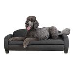 Modern Pet Sofa 41.5" Wide for Large Dog with Removable/Washable Mattress Cover in Dark Gray