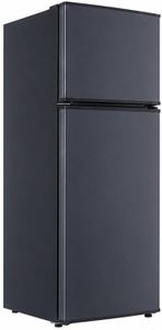 Cosanta Mini Fridge with Freezer, Double-Door Compact Refrigerator, Adjustable Glass Shelves, Mechanical Thermostat & Leveling Feet, Space-Saving for Apartment/Dorm/Office (Black, 3.5, Cubic Feet)