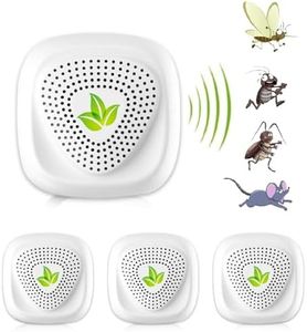 Mückenschutz Ultraschall Schädlingsbekämpfer Schädlingsbekämpfung,mausefalle Elektrisch Insektenschutzmittel für Kakerlaken, Mäuse, Kakerlaken, Fliegen, Mücken, Spinnen,Harmlos für Haustiere(4 Stück)