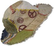 Gheri Mens 100% Hemp Natural Straw Summer Hat Beach Boater Panama Wide Brim Summer Holiday I