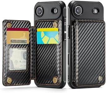 Vinich for iPhone 17 Air Wallet Case with Card Holder, RFID Blocking Credit Slots Kickstand Shockproof Phone Cover Fit for iPhone 17 Air 6.5" Carbon Black