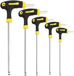 KEWAYO 5 PCS Bike Hex Key Allen Wrenches - T Handle Allen Wrench Set, Long Handle Allen Hex Key Standard, with Ball End Screwdriver Hand Tool Kits 2.5/3/4/5/6mmCycling Maintain Accessory…