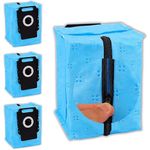 Frescares 4 Pack Reusable Vacuum Cleaner Bags for Roomba,Compatible with All iRobot Roomba Clean Base, Automatic Dirt Disposal Bags i & s & j Series,Dust Bags with Zipper