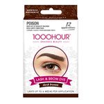 1000 Hour Eyelash & Brow Dye/Tint Kit Permanent Mascara (Dark Brown)