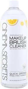 Cinema Secrets Original Makeup Brush Cleaner Solution - Professional Cleanser for Makeup Brushes - Quick-Drying, Rinse-Free Formula - Removes Stubborn Waterproof Make Up - Lemon (32 fl oz)