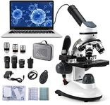 Crspexil 40X-2000X Microscopes for Kids Students Adults, with Microscope Prepared Slides 30p, 2.0 mp Camera, Microscope Accessories, Phone Adapter, Microscopes for School Laboratory Home Education