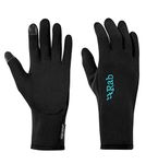 Rab Womens Power Stretch Contact Glove Black Medium, Black