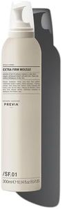 PREVIA Style And Finish Extra Firm Styling Mousse 300 ml Volumizing Mousse for Fine Hair Thickening Frizz Control Heat Protection Natural Ingredients Petroleum Free