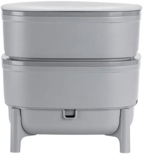 Economy Worm Composter for Kitchen and Balcony – Design Worm Box Made of 100% Recycled Plastic – Vermicompost as Worm Farm with 2 Bowls – Volume 30 litres, Grey