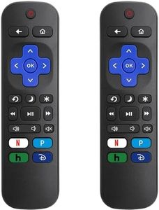 Newest 【Pack of 2】 Universal Remote Control for Roku TV, Replacement Remote for TCL Roku/Hisense Roku/Sharp Roku TV, TV Remote with Netflix Disney+/Hulu/Prime Video Buttons