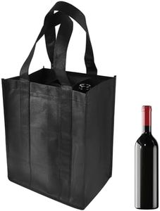 TIESOME 6 Bottle Wine Carrier Tote, Non-Woven Wine Bags Reusable Wine Travel Bag Portable Carrier Wine Bottle Holder Bag Wine Gift Bag with Carry Handle for Travel Camping Picnic Wine Lover