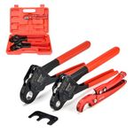 IWISS F1807 PEX Plumbing Crimping Tool 1/2 &3/4 &1 for Copper Ring Crimper Piler with GO NO GO Gauge (1/2 INCH&3/4 INCH)