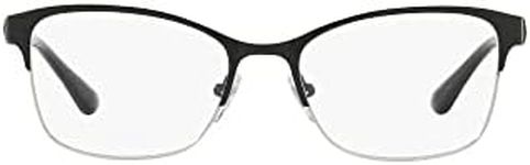 VO4050 Rectangular Metal Eyeglass Frames, Black/Silver/Demo Lens, 53mm