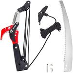 BAYTORY Extendable Tree Pruner Saw Head Without Pole, High-Altitude Branches Trimmer Pruning Shears, Harvester Clipper for Plant Twig Vine, Labor-saving 4 Wheels Garden Trimming Tool