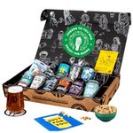 Premium IPA/Pale Ale Cheers Dad Father's Day Beer Gift Hamper - 10 Independent Craft Beers, Snack & Tasting Guide by QWERTY Beer Box - Beer Gift Set