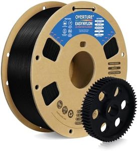 OVERTURE Nylon Filament 1.75mm 3D Printer Filament, Polyamide (PA) 1kg Spool (2.2lbs), Dimensional Accuracy +/- 0.03 mm, Fit Most FDM Printer (Black)