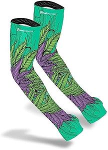 FARMER'S DEFENSE Gardening Arm Sleeves|UV Cooling Protective Sleeve Women & Men|Anti-Scratch Cover Sun UPF Outdoor Protection - Sea-Weed - S/M