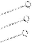 WIFUN 3 Pieces Jewelry Extender Chain, 925 Sterling Silver Necklace Extender Bracelet Extension Chain for Jewellery Making(Silver)