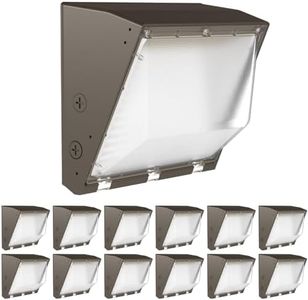 Sunco 12 Pack 80W LED Wall Pack Outdoor Industrial Dimmable Waterproof Commercial Grade Security Warehouse Super Bright Parking Lot Lighting, Selectable CCT 3000K/4000K/5000K, 7600 Lumens, AC120-277V