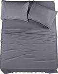 Utopia Bedding Queen Bed Sheets Set - 4 Piece Bedding - Soft Brushed Microfiber Fabric - Shrinkage & Fade Resistant - Easy Care (Grey)