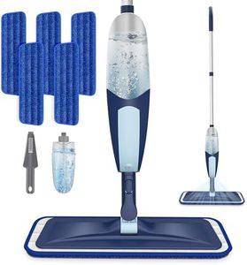 Spray Mop for Floor Cleaning Microfiber Floor Mop Wet Dry Dust Flat Cleaning Mop with 5 Washable Mop Pads and Refillable Bottle for Home Kitchen Bathroom Wood Laminate Vinyl Ceramic Hardwood Tile