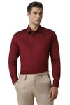 Van Heusen Men's Solid Slim Fit Shirt (VHSFBSLB000226_Maroon