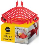 New! Strainer by OTOTO - Pasta Strainer, Cute Kitchen Accessories, Cool Kitchen Gadgets, Food Strainer, Spaghetti Colander (Red Crab - Clip On Strainer)