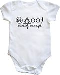 Hippowarehouse Mischief Managed Symbol Design baby vest bodysuit (short sleeve) boys girls White