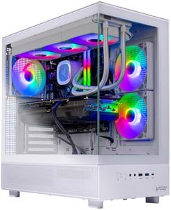 Skytech Gaming Azure 3 Desktop PC, Intel i7 14700F 2.1 GHz (5.3GHz), NVIDIA RTX 5060, 1TB NVMe SSD, 32GB DDR5 RAM 6000 RGB, 850W Gold ATX 3 PSU, 360mm ARGB AIO, Wi-Fi, Win 11