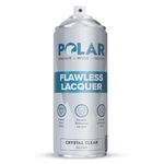 Polar Flawless Clear Lacquer Spray - 400ml - Gloss Finish - Non-Yellowing & Scratch Resistant - Interior & Exterior Surfaces for Wood, Metal, Plastics, Glass & Ceramics