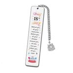 Happy 18th Birthday Gift Bookmark for Boy Girls 18 Birthday Gifts for Women Men Behind You All Your Memories Book Markers for BFF Readers Bookworm 18 Year Old Birthday Gift