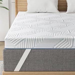 BedStory 10cm Höhe Topper 180x200cm,H3&H4 Gel Memory Foam Topper,Waschbarer Bezug, Matratzentopper für Boxspringbett Wohnmobil und Schlafsofa