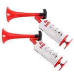 AOLIHAN 2Pcs Handheld Air Horn, Aluminum Portable Handheld Air Pump Horn, Loud Noise Maker Safety Horn for Boats Cars Sporting Events Camping Reusable Eco-Friendly (Handheld air horn 2pcs)