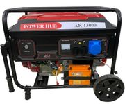 POWER HUB AK13000-10000 Watts OR 10KW Powered Self Start With Heavy Duty Engine|Home & Commercial Use|Single Phase|Petrol Generator|Life Time Spare Support & Service|1 Year Full Warranty