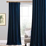 StangH Navy Blue Velvet Curtains 96
