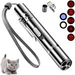 DOLOEDY Interactive Cat and Dog Chase Catch Funny Kitten Mice Chaser Toys for Indoor Pets, Great Puppy Dogs Gadget for Exercise, Playing and Keep Busy, Silver