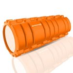 Strauss Deep Tissue Massage Foam Roller|High-Density Muscle Roller for Myofascial Release, Physical Therapy, Yoga, Pilates|Exercise Equipment for Deep Tissue Massage and Muscle Relief|45cm,(Orange)